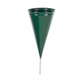 Garden Accents: 5 Metal Cone Green Vase